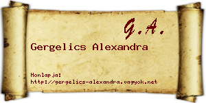 Gergelics Alexandra névjegykártya